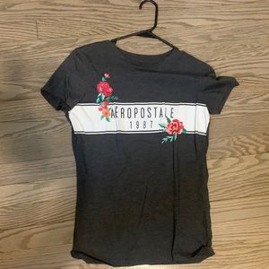 Aeropostale embroidered flower tee